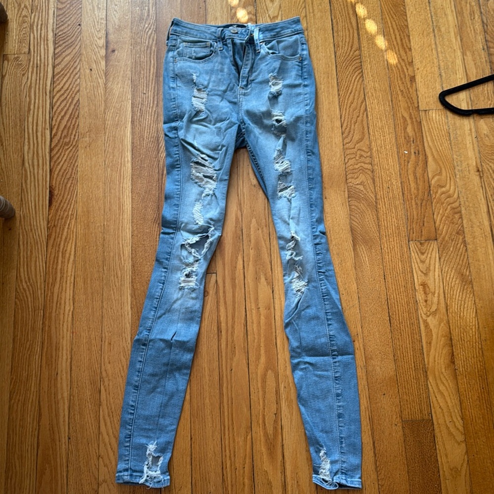 Hollister ripped jeans. OOR curvy high skinny super skinny